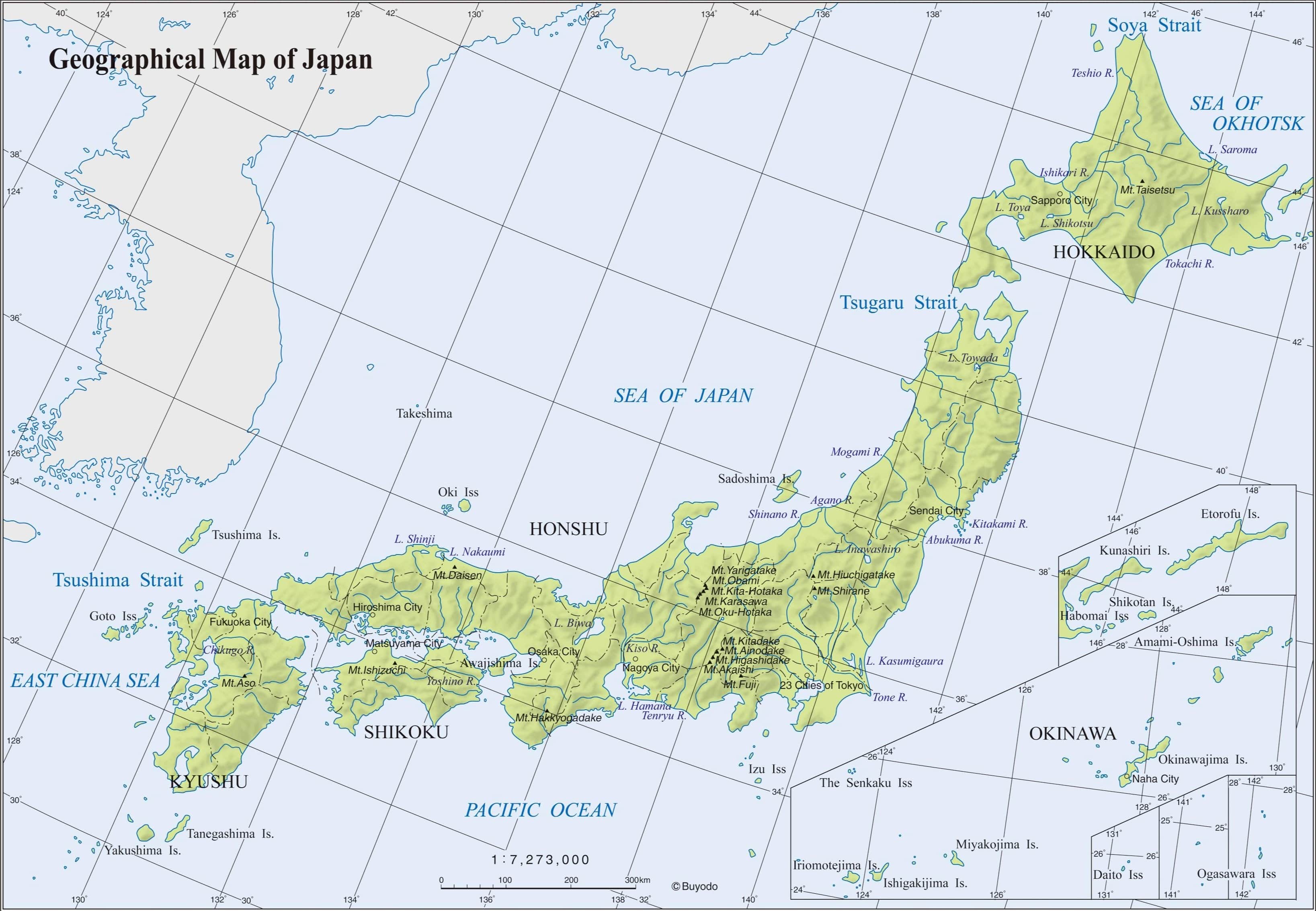 Japan Mountain Map
