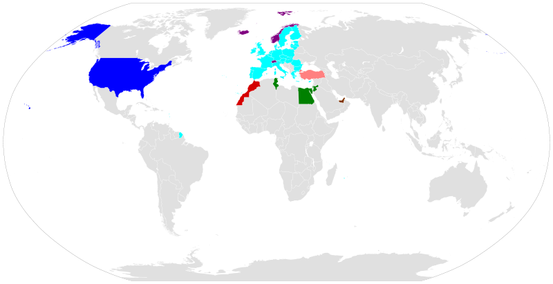 Carte des accords de libre échange du Maroc dans le monde Carte des accords de libre échange du Maroc dans le monde.