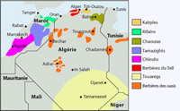 Population map of Morocco
