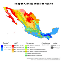 Mexico climate map