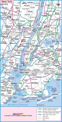 Map of roads in New York City
