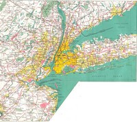 Map of New York City and surrounding areas. Map of New York City and surrounding areas.