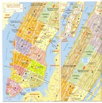 Zoom map of Manhattan and Central Park