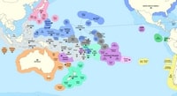 map Oceania country and EEZ