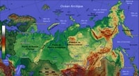 map Russia relief altitude meter