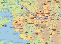 Map of cities : Seoul with subway, airports, hotels