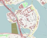 Map of Stockholm Old Town with Gamla Stan district