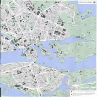 Map of Stockholm buildings parks monuments