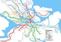Stockholm map transport light rail suburban train