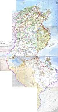 Large detailed map of Tunisia