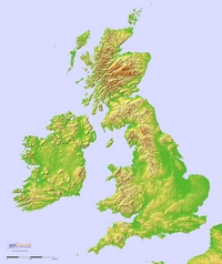 map United Kingdom relief